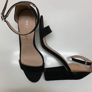 Madden Girl Velvet Ankle Strap Heel